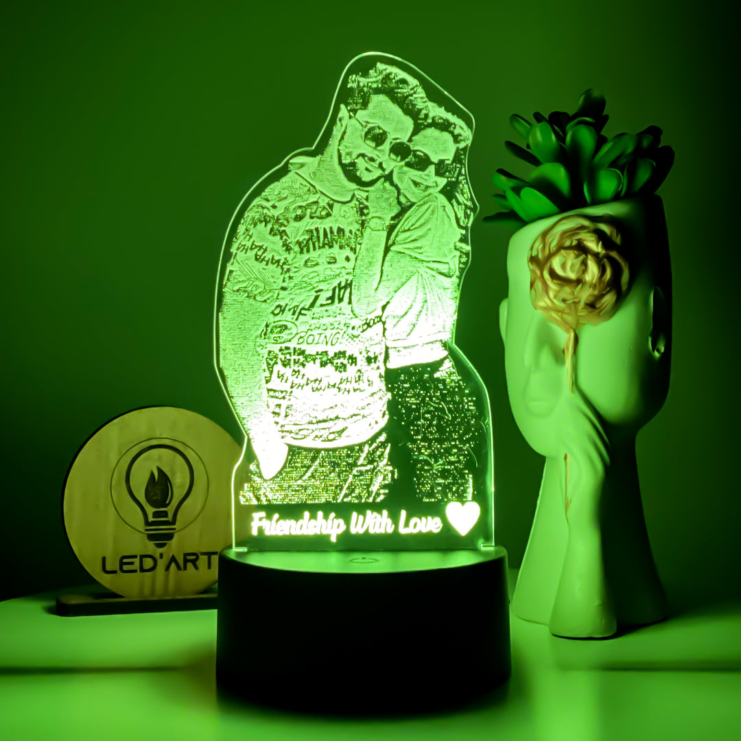 Lampe 3D Personnalisée avec Photo et Texte, Veilleuse