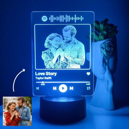 Veilleuse Personnalisée Photo Spotify - Led'Art