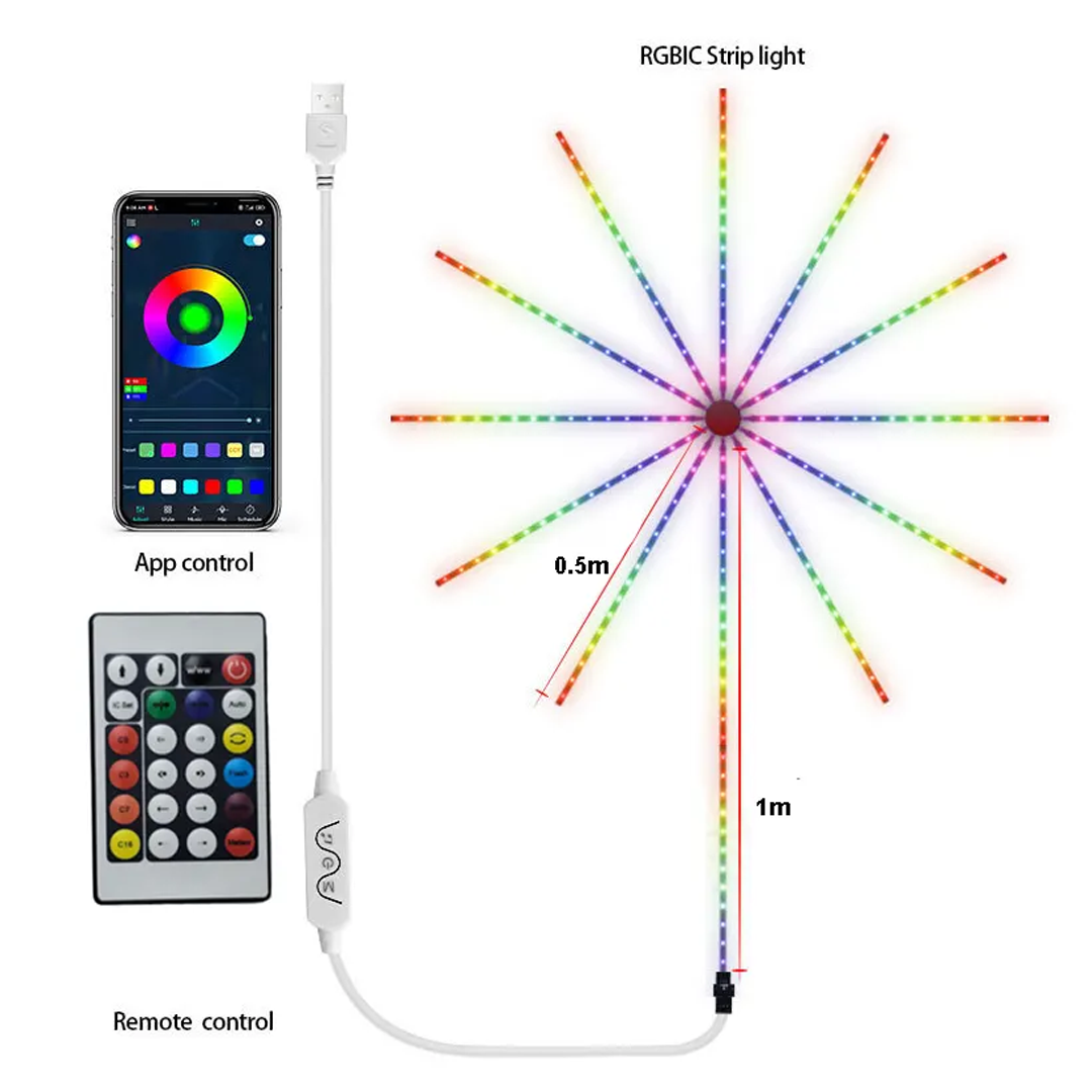 Bande lumineuse LED RGB avec contrôle de la musique