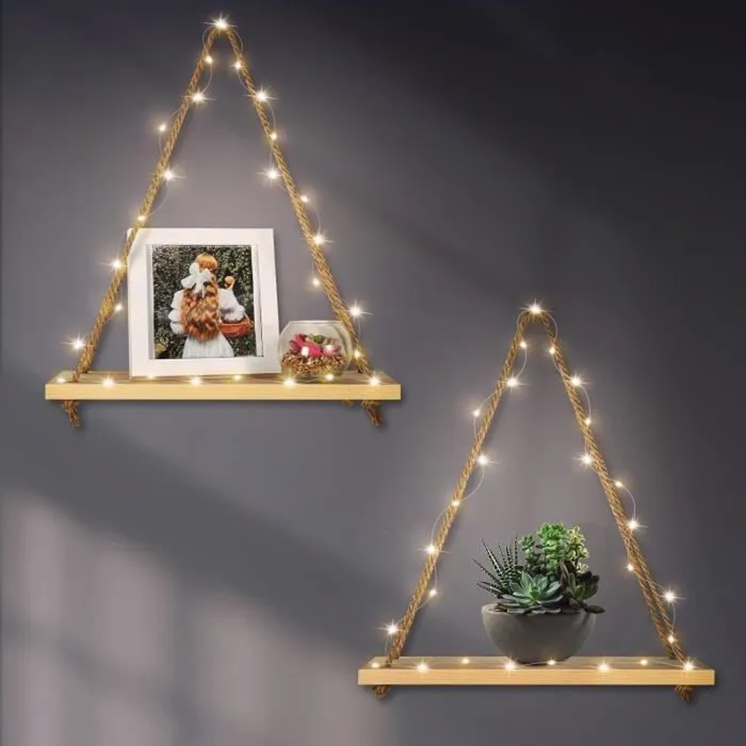 Étagère Lumineuse LED en bois