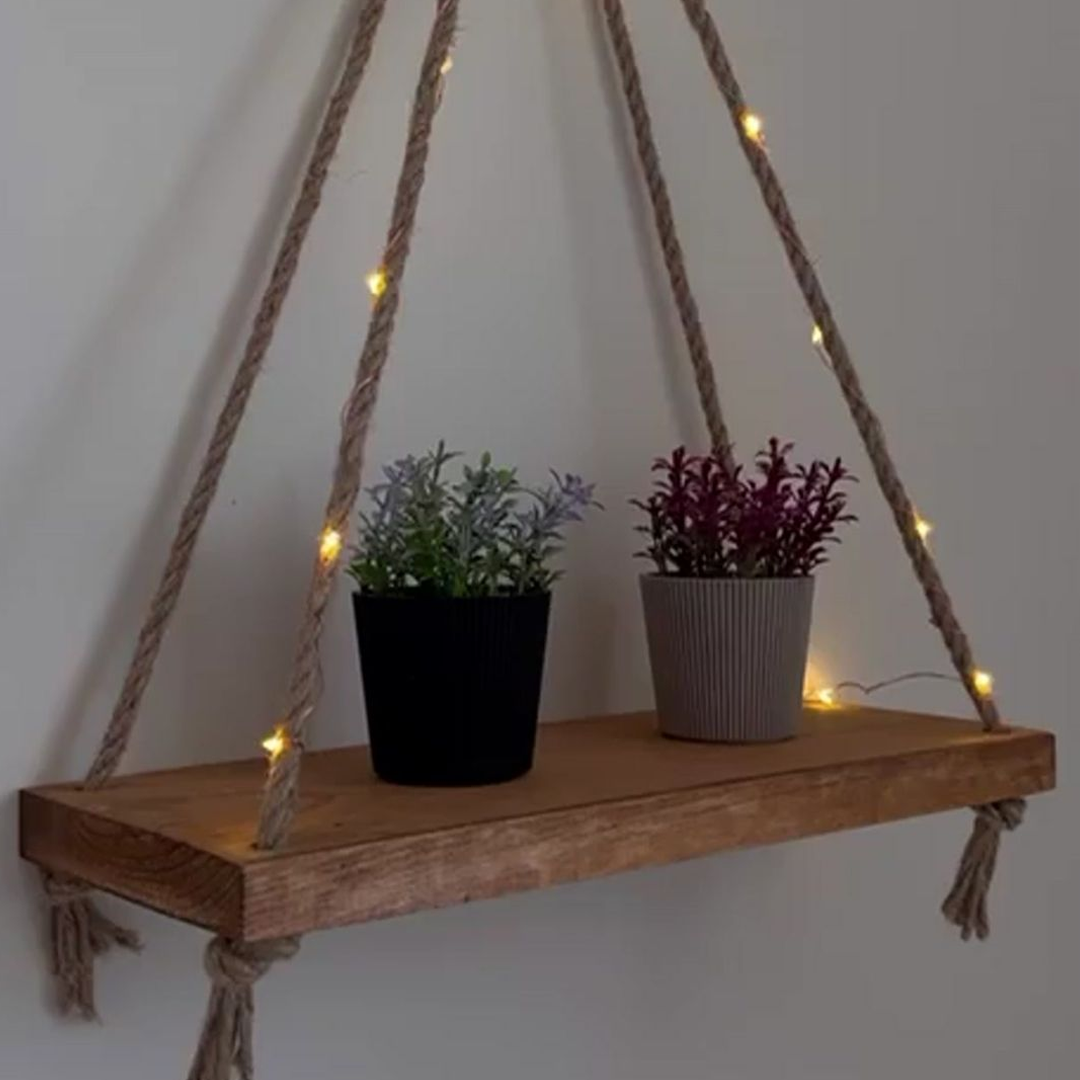 Étagère Lumineuse LED en bois