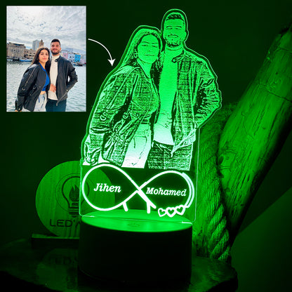 Veilleuse Personnalisée Photo Love Infini - Led'Art